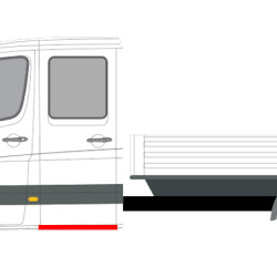 Sprinter/Crafter (06-) Dvigubos kabinos slenkstis (kairė), MB Sprinter/VW Crafter 2006 Dvigubos kabinos slenkstis