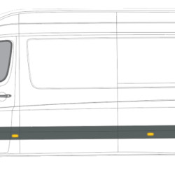 Sprinter/Crafter (06-) Hojalata detrás de la rueda trasera (larga, izquierda), 506583931, MB Sprinter 2006- 2013/VW Crafter 2005- 2017 Skarda už galinio rato