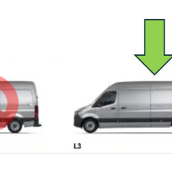 Sprinter/Crafter (06-) Tin bag baghjul (lang, venstre), 506583931, MB Sprinter 2006- 2013/VW Crafter 2005- 2017 Skarda už galinio rato