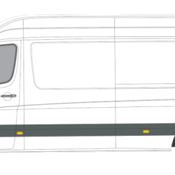 Sprinter/Crafter (06-) Sidepanel til tak (lang, venstre), Sprinter/Crafter (2006-) Šono skarda