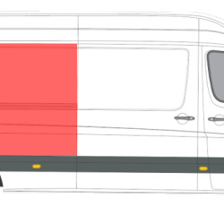 Sprinter/Crafter (06-) Bagskærm over list - side (lang, højre), MB Sprinter Galinio sparno dalis, VW Crafter Galinio sparno dalis, 50658442