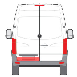 Sprinter/Crafter (06-) Rear door inner part (L), 50654017, 5901532556308, MB Sprinter galinių durų vidaus skarda, VW Crafter galinių vartų vidus