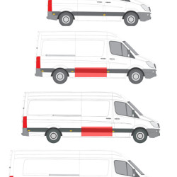 MB Sprinter (06-) Rutsche. Türverkleidung (unten, rechts), MB Sprinter durų skarda