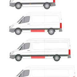 Sprinter/Crafter (06-) Šono skarda (kairė), MB Sprinter šono skarda, VW Crafter šono skarda, 50658361, 5901532796544