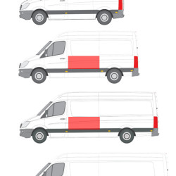 Sprinter/Crafter (06-) Sivupaneeli (vasemmalla), MB Sprinter šono skarda, VW Crafter šono skarda, 50658321, 5901532809350