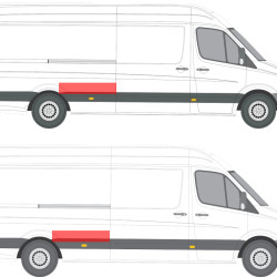 Sprinter/Crafter (06-) Lata na frente da roda traseira (superior, longa, extra, direita), VW Crafter, mb sprinter, 506584831