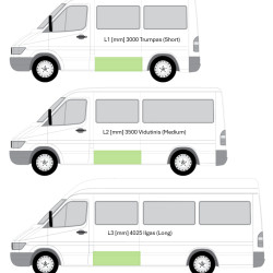 MB Sprinter/VW LT (95-) Sidedel (med målehull, venstre), 50628324