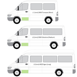 MB Sprinter/VW LT (95-) ees. uksepaneel (vasakul), 50624011, 5901532126808, MB Sprinter / VW LT Priekinių durų apačia