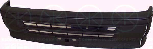 Bumper, Front, with trim strip, black, 