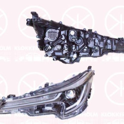 Headlight, Right, Model Year to: 2023, with daytime running light (LED), Housing Colour: black, with motor for headlamp levelling, Valeo, 8111002S70 (TOYOTA)