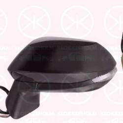 Exterior Mirror, Left, for electric mirror adjustment, Number of pins: 6, with indicator, Heatable, Convex, w/primer, 87940-02L30 (TOYOTA), 87940-02L31 (TOYOTA), 87945-02933 (TOYOTA)