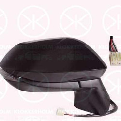 Exterior Mirror, Right, for electric mirror adjustment, Number of pins: 6, with indicator, Heatable, Convex, w/primer, 87910-02L40 (TOYOTA), 87910-02L41 (TOYOTA), 87915-02933 (TOYOTA)