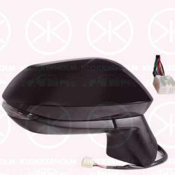 Exterior Mirror, Right, Electronically foldable, Number of pins: 8, with indicator, Heatable, Convex, w/primer, 87915-02933 (TOYOTA), 87910-02L50 (TOYOTA), 87910-02L51 (TOYOTA)