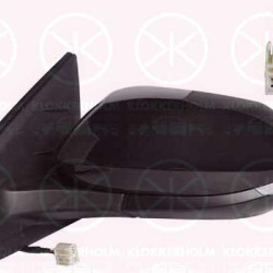 Exterior Mirror, Left, for electric mirror adjustment, with indicator, Heatable, Convex, w/primer, Number of pins: 6, 97945-02370-B0 (TOYOTA), 87940-K0030 (TOYOTA)