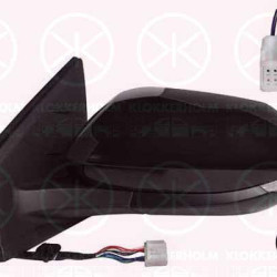 Exterior Mirror, Left, Heatable blind spot mirror, for electric mirror adjustment, Electronically foldable, Number of pins: 9, with indicator, Convex, w/primer, 97945-02370-B0 (TOYOTA), 87940-K0060 (TOYOTA)