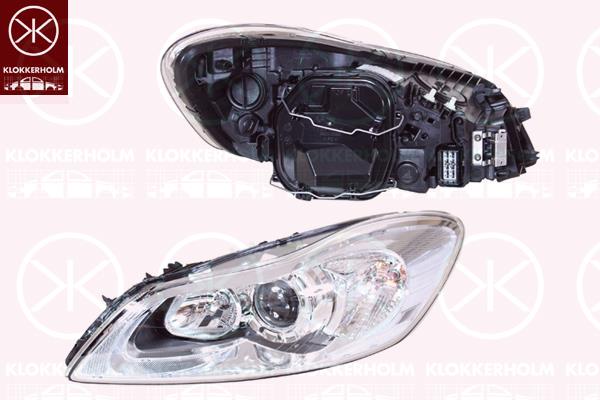 Headlight, Left, H7/H9, with motor for headlamp levelling, AL, 31214799 (VOLVO), 31299814 (VOLVO), 32206150 (VOLVO)