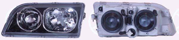 Headlight, H7/H7, Left, Illuminance [lx]: 20, Housing Colour: chrome/black, Number of pins: 4, without motor for headlamp levelling, 30899878 (VOLVO)