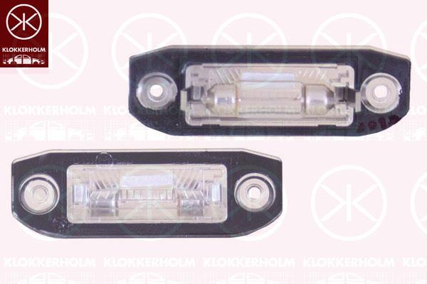 Licence Plate Light, with bulb holder, 30634190 (VOLVO), 30753839 (VOLVO), 31253006 (VOLVO)