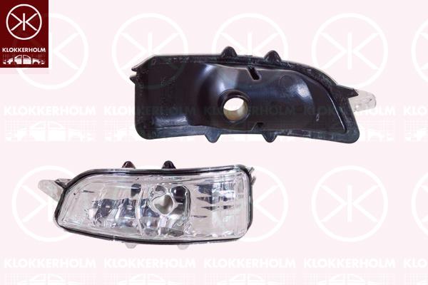 Direction Indicator, Left, Exterior Mirror, white, without bulb holder, 30716696 (VOLVO), 31111090 (VOLVO)