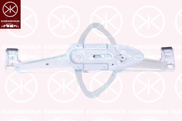 Window Regulator, 4-dr, without electric motor, Electric, Right Front, 30784476 (VOLVO), 31253104 (VOLVO), 31253514 (VOLVO), 31253514-9 (VOLVO), 9483644 (VOLVO)