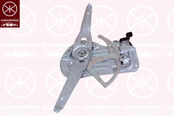 Window Regulator, 4/5-drs, with electric motor, Electric, Right Front, Number of pins: 6, 30784579 (VOLVO)