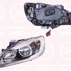 Headlight, Left, Bi-Xenon, Number of pins: 8, with cornering light, with motor for headlamp levelling, without control unit for Xenon, D3S (Gas Discharge Lamp), H9, Valeo, 31353284 (VOLVO), 31395902 (VOLVO), 31420108 (VOLVO), 31677108 (VOLVO), 31698818 (VOLVO)