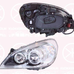 Headlight, Left, Illuminance [lx]: 25, Bi-Xenon, without control unit for Xenon, with motor for headlamp levelling, D3S (Gas Discharge Lamp), H9, 30796245 (VOLVO), 31299990 (VOLVO), 31383062 (VOLVO), 31420673 (VOLVO)