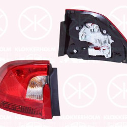 Tail Light Assembly, Left, Outer section, with bulb holder, P21W, H21W, PY21W, AL, 30796267 (VOLVO), 31395930 (VOLVO)