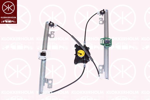 Window Regulator, without electric motor, Electric, Left Front, 31276330 (VOLVO), 31349486 (VOLVO), 31440785 (VOLVO)