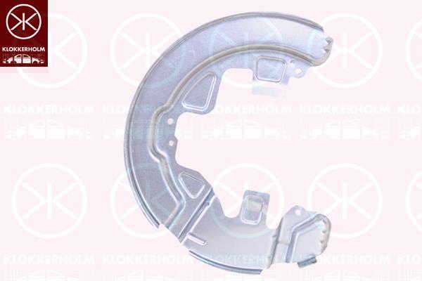 Splash Guard, brake disc, Front Axle Right, Diameter [mm]: 330, for brake disc diameter [mm]: 300, for brake disc diameter [mm]: 316, Zinc-coated, 1427385 (FORD), 30714940 (VOLVO), 31317639 (VOLVO), 31329128 (VOLVO), 31341137 (VOLVO), 31362399 (VOLVO), 6G912C447BB (FORD)