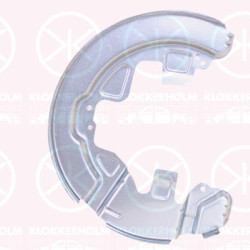 Splash Guard, brake disc, Front Axle Right, Diameter [mm]: 330, for brake disc diameter [mm]: 300, for brake disc diameter [mm]: 316, Zinc-coated, 1427385 (FORD), 30714940 (VOLVO), 31317639 (VOLVO), 31329128 (VOLVO), 31341137 (VOLVO), 31362399 (VOLVO), 6G912C447BB (FORD)