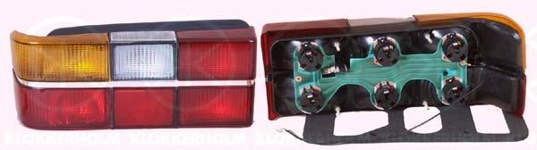 Tail Light Assembly, Right, with bulb holder, with trim strip, chrome, 1372213 (VOLVO)