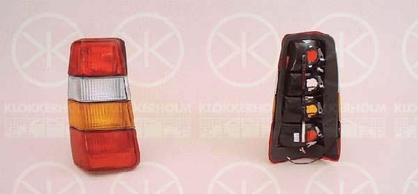 Tail Light Assembly, with front fog light, without bulb holder, Left, not ECE approved, 1372439 (VOLVO)