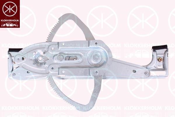 Window Regulator, 4/5-drs, without electric motor, Electric, Right Rear, 30661058 (VOLVO), 30784512 (VOLVO)