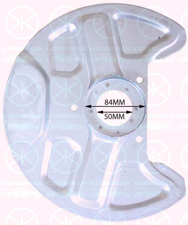 Splash Guard, brake disc, not for ABS, Front Axle, Diameter 1/Diameter 2 [mm]: 310/50, Zinc-coated, 1229746 (VOLVO)