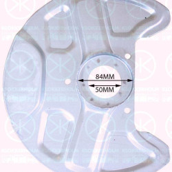 Splash Guard, brake disc, not for ABS, Front Axle, Diameter 1/Diameter 2 [mm]: 310/50, Zinc-coated, 1229746 (VOLVO)