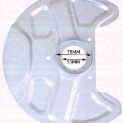 Splash Guard, brake disc, not for ABS, Front Axle, Diameter 1/Diameter 2 [mm]: 310/53, Zinc-coated, 1359912 (VOLVO), 9140672 (VOLVO)