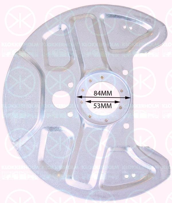 Splash Guard, brake disc, for ABS, Front Axle, Diameter 1/Diameter 2 [mm]: 310/53, Zinc-coated, 1359915 (VOLVO), 9140670 (VOLVO)