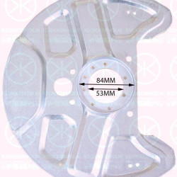 Splash Guard, brake disc, for ABS, Front Axle, Diameter 1/Diameter 2 [mm]: 310/53, Zinc-coated, 1359915 (VOLVO), 9140670 (VOLVO)