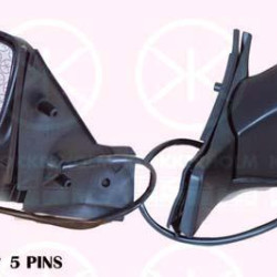 Exterior Mirror, for electric mirror adjustment, Aspherical, Heatable, Left, Connector Shape: angular, Number of pins: 5, 944 779 3 (VW)