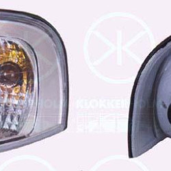 Direction Indicator, with bulb holder, white, Left Front, Housing Colour: grey, 30655422 (VOLVO)