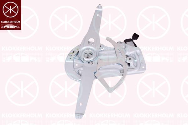 Window Regulator, 4-dr, with electric motor, Electric, Left Front, Number of pins: 6, 30784572 (VOLVO), 30784572-7 (VOLVO)