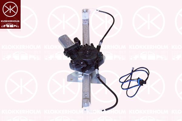 Window Regulator, 4-dr, with electric motor, Electric, Right Rear, 31253720 (VOLVO)