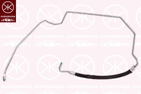 Hydraulic Hose, steering, from hydraulic pump to steering gear, 8601755 (VOLVO), 8601759 (VOLVO), 8601943 (VOLVO), 8601947 (VOLVO), 8602415 (VOLVO), 8602502 (VOLVO), 8602749 (VOLVO), 8602750 (VOLVO), 8602751 (VOLVO), 8684240 (VOLVO)