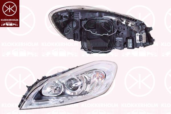 Headlight, Right, H7/H9, with motor for headlamp levelling, AL, 31214782 (VOLVO), 31299751 (VOLVO), 32206147 (VOLVO)