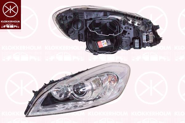 Headlight, Right, Bi-Xenon, D3S/H7, with motor for headlamp levelling, without control unit for Xenon, AL, 31297426 (VOLVO), 31299789 (VOLVO), 32206149 (VOLVO)