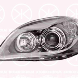 Priekinis žibintas, Illuminance [lx]: 30, Bi-Xenon, without control unit for Xenon, with motor for headlamp levelling, with cornering light, D1S (gas discharge tube), H9, Valeo (kairė), 30763135 (VOLVO), 31395462 (VOLVO), 31420679 (VOLVO)