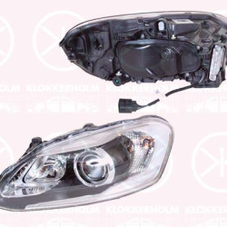 Priekinis žibintas, Bi-Xenon, for vehicles with adaptive high beam regulation, with daytime running light (LED), D3S (Gas Discharge Lamp), H9, Valeo (kairė), 31358105 (VOLVO), 31395896 (VOLVO), 31420249 (VOLVO), 31677110 (VOLVO), 31698808 (VOLVO)