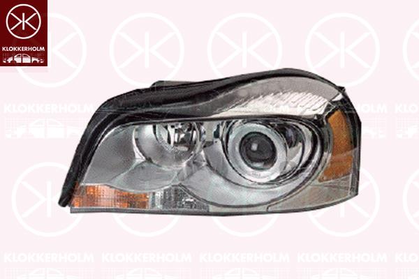 Headlight, Left, Illuminance [lx]: 30, Bi-Xenon, for vehicles with dynamic bending light, without control unit for Xenon, with motor for headlamp levelling, D1S (gas discharge tube), H9, Valeo, 30698574 (VOLVO), 31111845 (VOLVO), 31446868 (VOLVO)