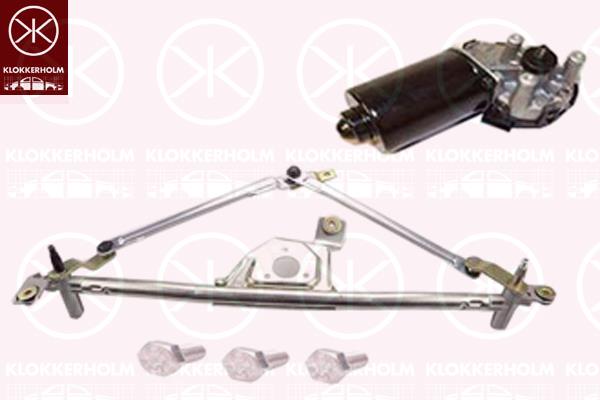 Window Cleaning System, Front, Set, with electric motor, for left-hand drive vehicles, 1L0955119 (VW), 6X0955119 (VW), 6X1955603A (VW), 6X1955603A (SKODA), 6X1955603A (SEAT), 6X1955603A (AUDI)